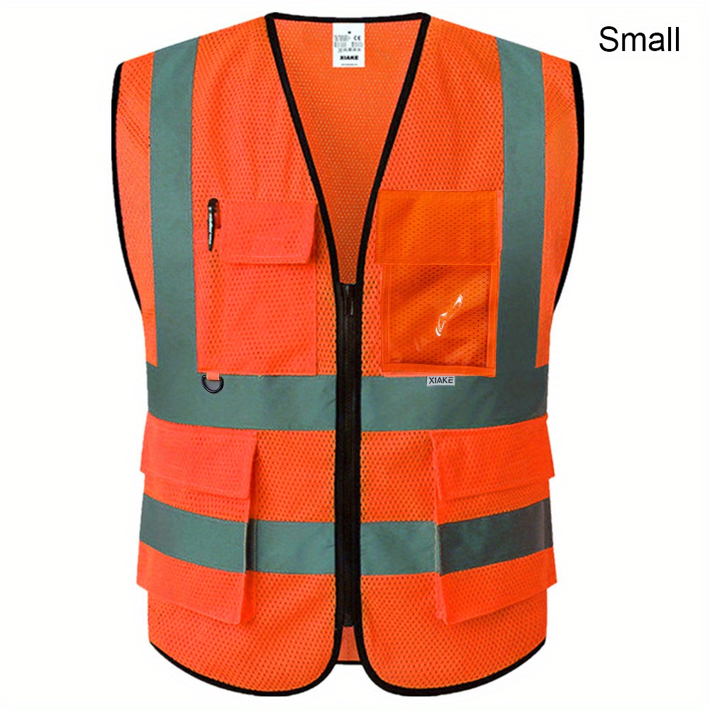 * Mesh High Visibility Reflective Safety Vest With Pockets And Zipper Meets  ANSI/ISEA Standards