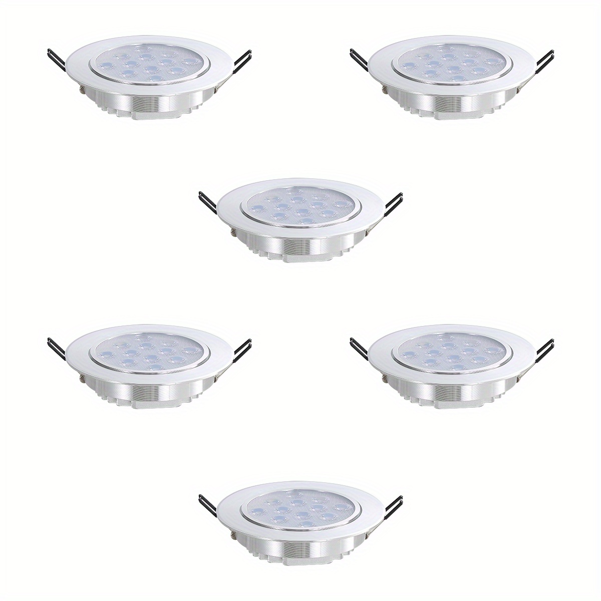 6pcs ultra bright 3w led recessed ceiling lights modern round metal panel down light for commercial office mall hotel and corridor lighting details 6