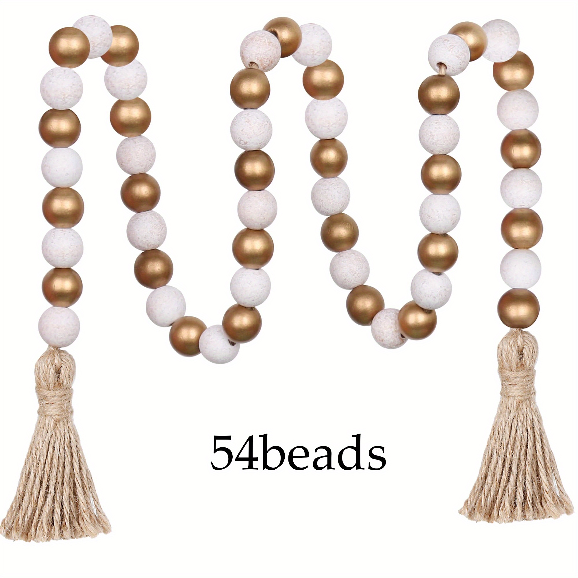 Wooden Beads For Crafts Large Wood Beads With 10 Metres Jute