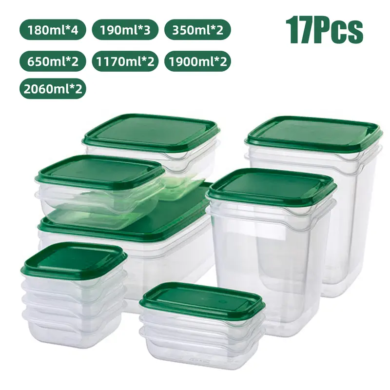 Food Storage Container With Lid, Food Grade, Non-toxic, Airtight Crisper,  Microwave And Dishwasher Safe For Fruit, Vegetable, Grain Storage, Green,  Kitchen Supplies - Temu