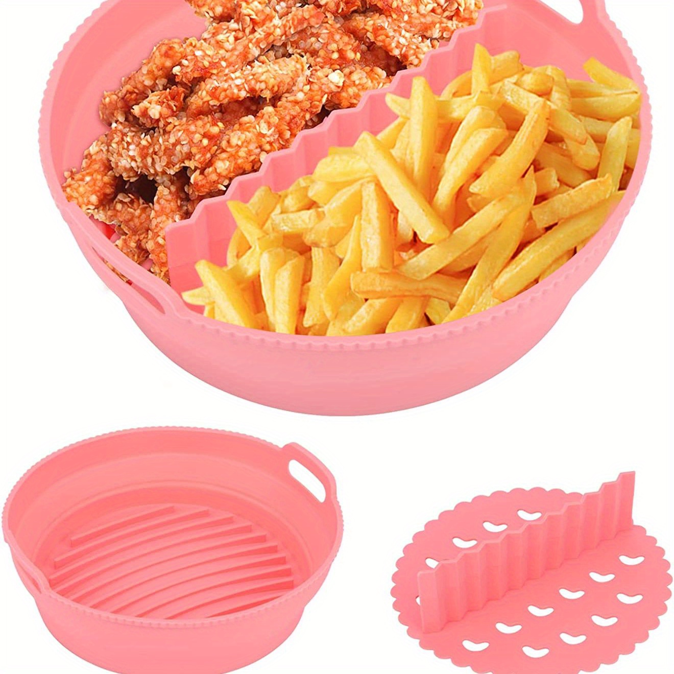 Silicone Air Fryer Liner With Buil in Divider (top ) Air - Temu