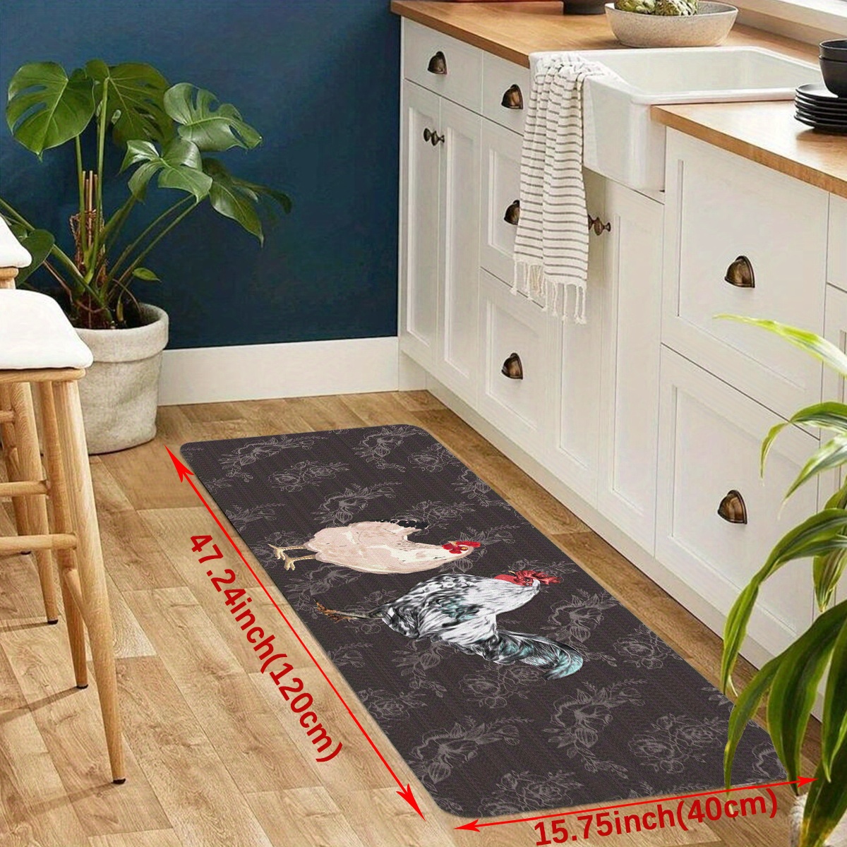 Indoor Door Mat Waterproof Non-Slip Kitchen Mats and Rugs Comfort Rug for  Kitchen Floor Home Office Sink Laundry Black/Brown/Red/Grey Floor Mat 5  Size 40*60cm 50*80cm 40*120cm 50*120cm 50*150cm(Quantity: 1Pcs)