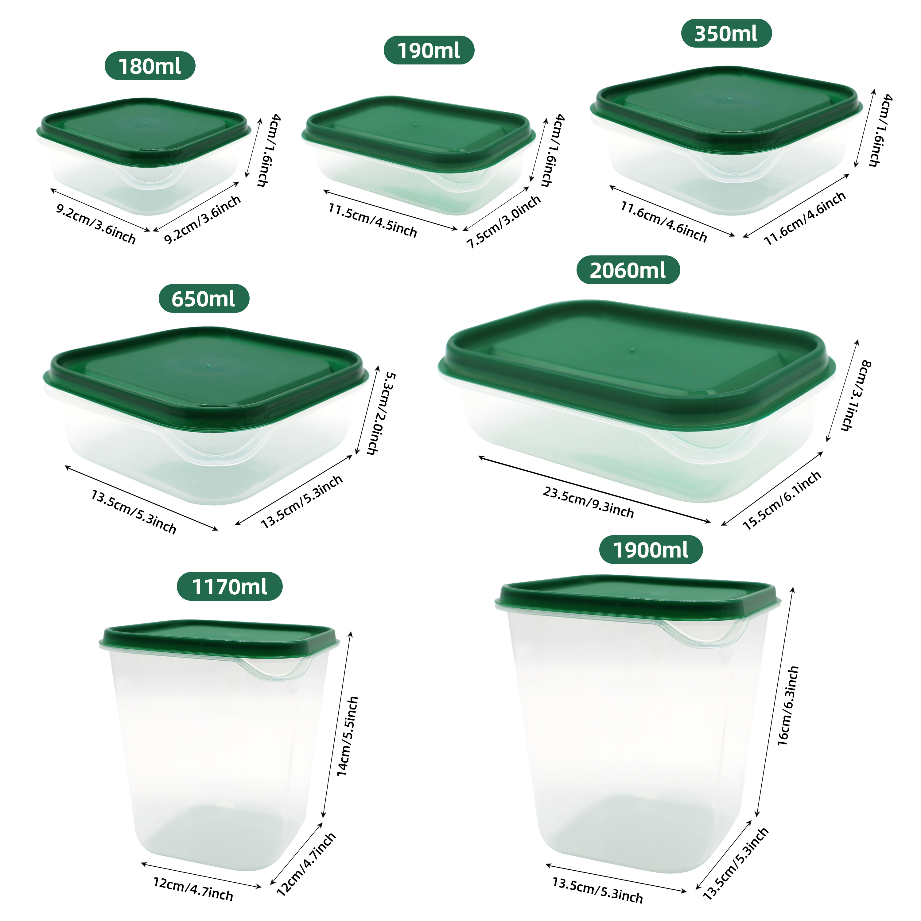 Food Storage Container With Lid, Food Grade, Non-toxic, Airtight Crisper,  Microwave And Dishwasher Safe For Fruit, Vegetable, Grain Storage, Green,  Kitchen Supplies - Temu