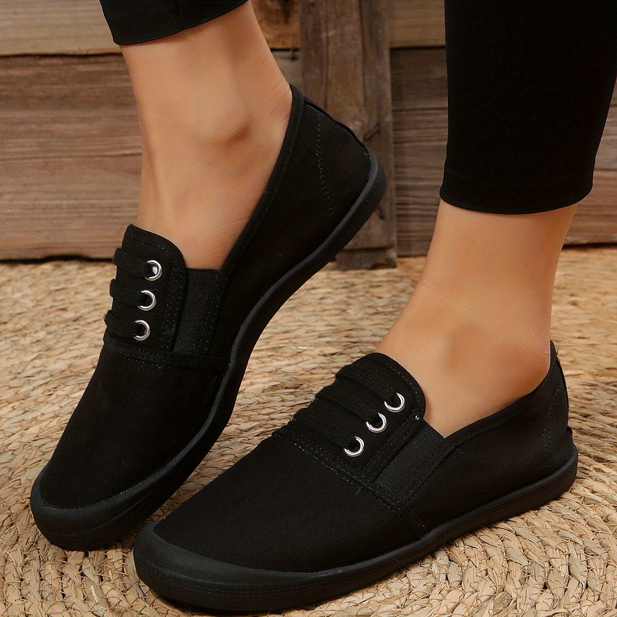 Deportivas Negras Mujer Zapatos de Mujer Zapatos de Cuero de Moda Que  Combinan con Todo Zapatos Casuales de tamaño con Cordones Zapatillas de  Deporte Casuales Planas : : Moda