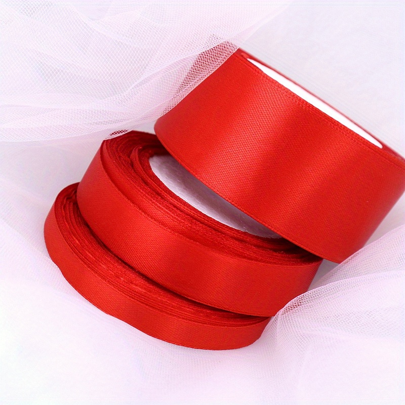 1 Roll 25yds 0.5 1/2 Inch 13mm Red Satin Ribbon Weddings, Floral  Arrangements, Favors, Decor 