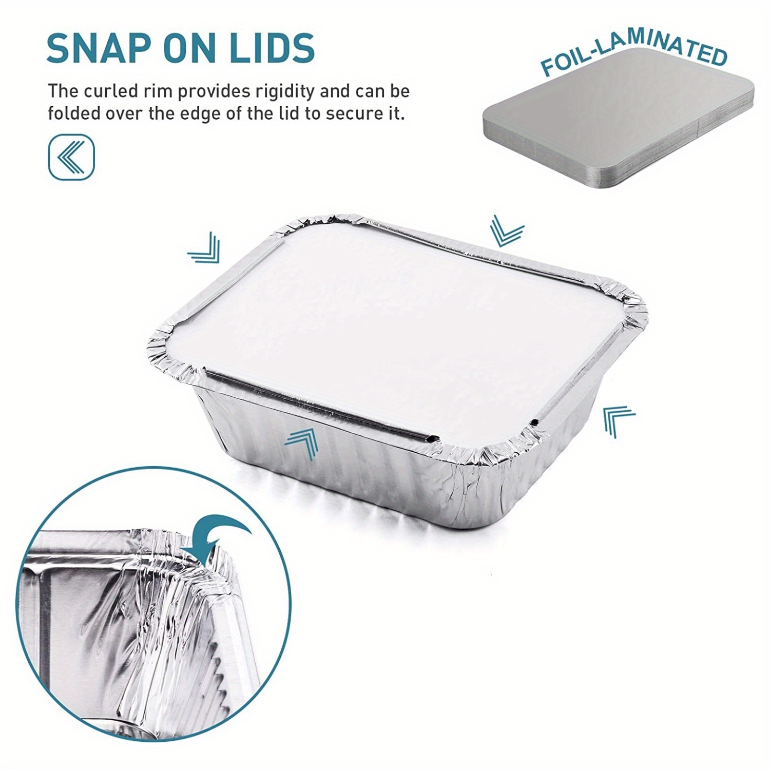 Aluminum Pans With Lids-food Containers With Clear Lids - Disposable &  Recyclable Takeout Trays With Lids - To Go Containers For Restaurants,  Catering, Delis - Temu