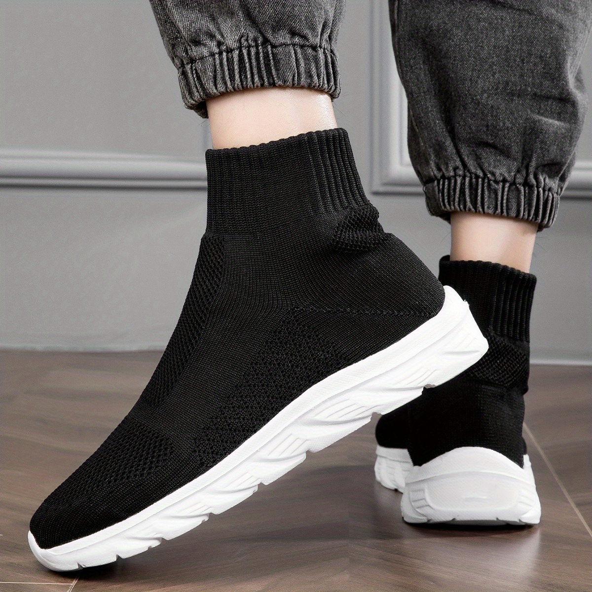 [sneakers] Summer New Socks, Men's Shoes, Casual Shoes, Running Shoes, Thick-soled Small Black Shoes, Sports And Casual Shoes, Versatile Men's Shoes, Travel Shoes