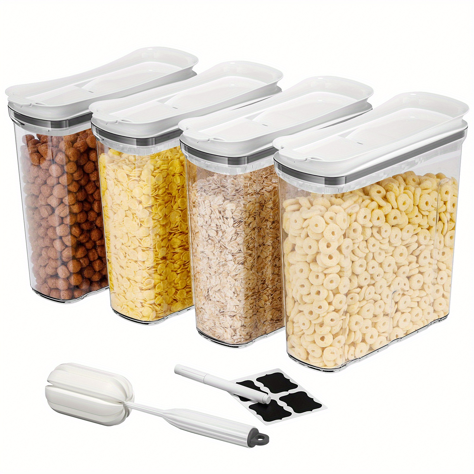 Cereal Containers Storage Set Large - Pack of 3 (4L,135.2 Oz