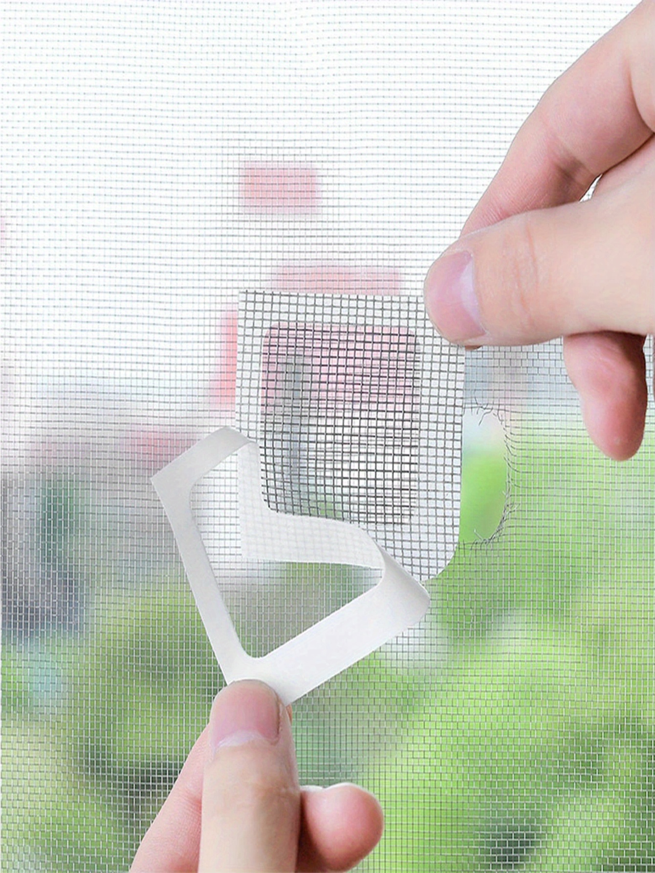 12pcs window screen   patch kit repair patch screen door mesh patch hole patch door and window mosquito repellent patch self   and cuttable screen   patch details 5