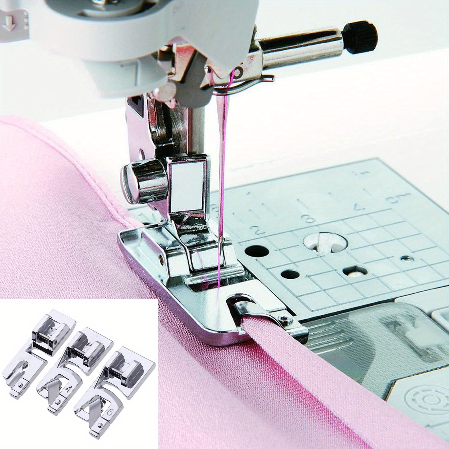 Rolled Hem Presser Foot Hemming Foot Kit for Sewing Rolled Hemmer Presser  Foot for Singer Brother Janome Home Sewing Machine
