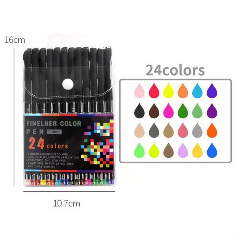 12colors / 36 Colors Journal Planner Pens Colored Fine Point - Temu United  Arab Emirates