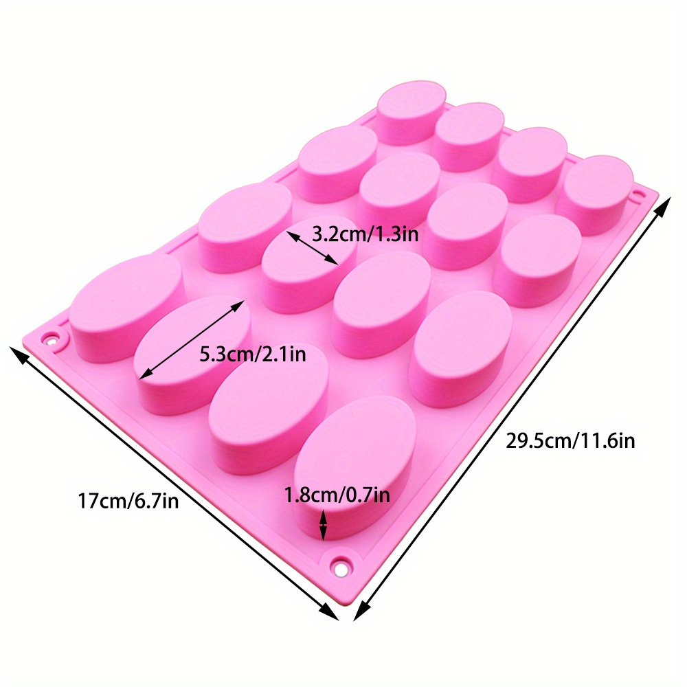 Oval Silicon Soap Mold (15 Cavity)