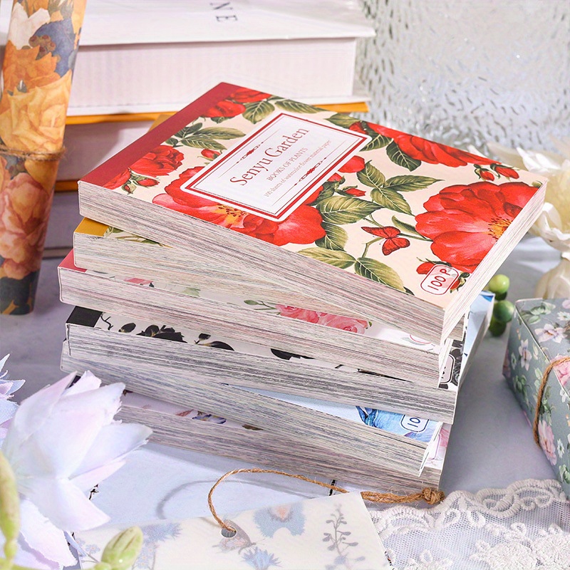 100 Pezzi Carta Scrapbooking Motivo Floreale Vintage - Temu Italy