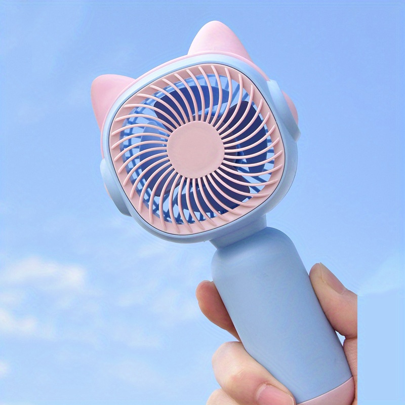 Cartoon Handheld Fan USB Rechargeable Portable Pocket Fan