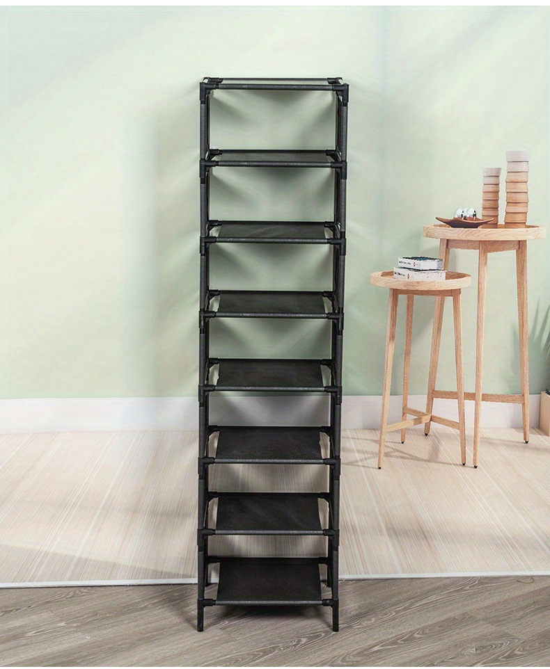 Simple Shoe Rack, Vertical Shoe Rack, Narrow Shoe Shelf, Slim Shelf For  Shoes, Thin Shoe Rack For Small Space, Tall Narrow Shoes Shelf,  Space-saving 8-layer Dust-proof Shoe Storage Rack, Suitable For Home