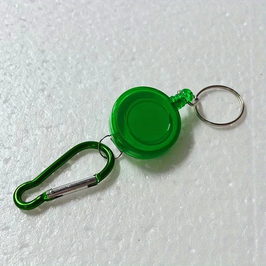 Retractable Pull Badge Reel Plastic Id Lanyard Name Tag Key Ring