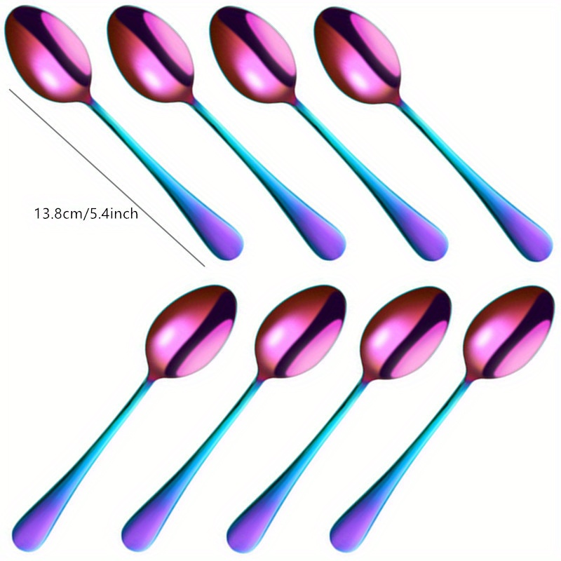 4 Cuillères à Café En Inox Forme Cœur - Petit Cuillère Dorée Pour Expresso, Dessert, Sucre - 3