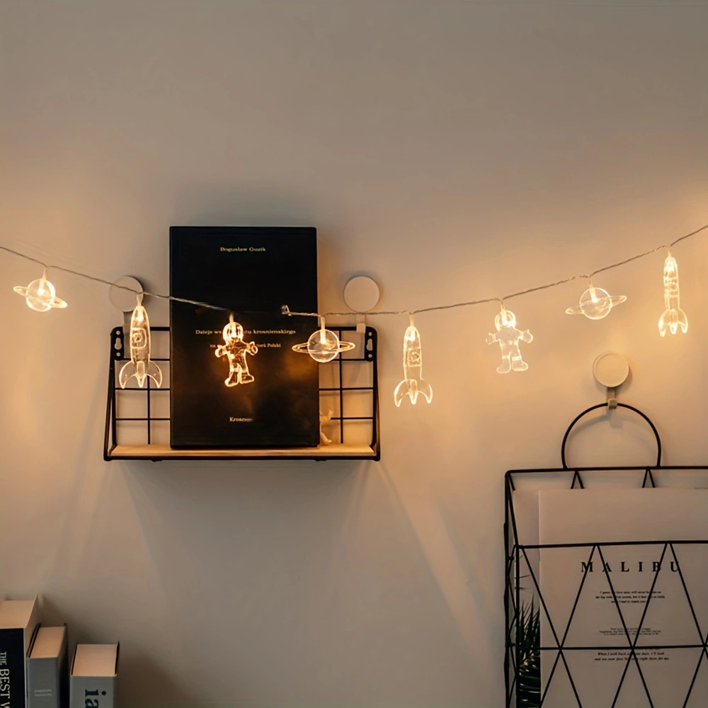 10 bombillas LED decorativas, Colgante, Iluminación a pilas, Inalámbrica,  Transparente