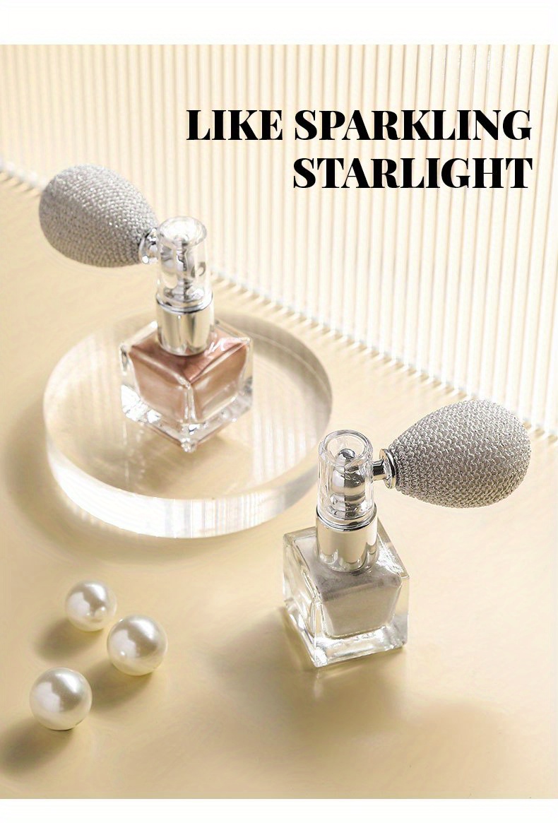   highlighter glitter body brightening spray multi color shimmer eyeshadow mist with textured nozzle long lasting   for face body ideal for makeup enthusiasts makeup accessories details 4