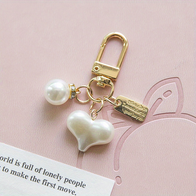 Valentine's Day Bow Real Rose Eternal Flower Pearl Chain Key Chain Creative  Rose Car Key Chain Bag Pendant Gift - Temu