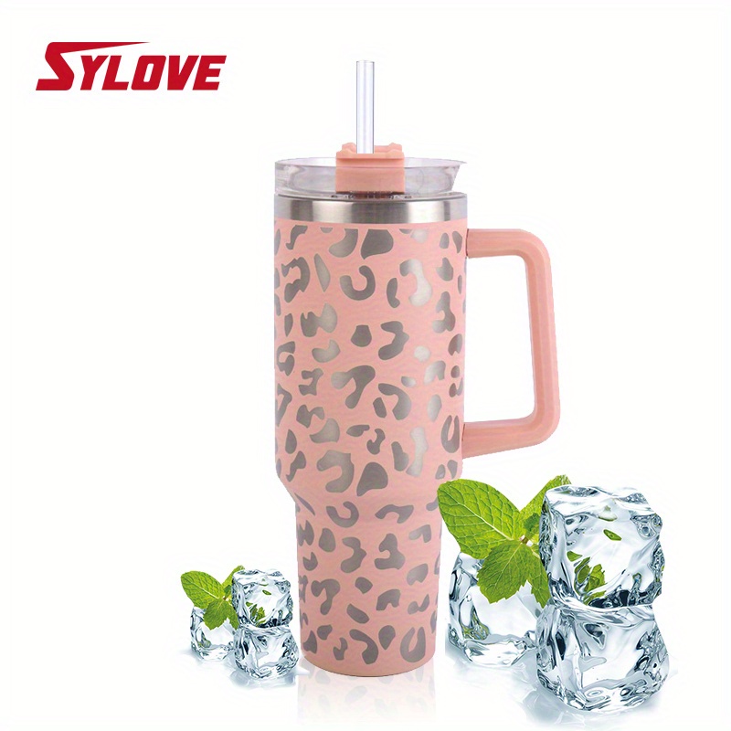 US STOCK Sta Nley Quencher 40oz Tumbler Leopard Print Stainless Steel With  Logo Handle Lid Straw Big Capacity Beer Mug Water Bottle Powder Coating  Outdoor Camping Cup From Babynice125, $4.95