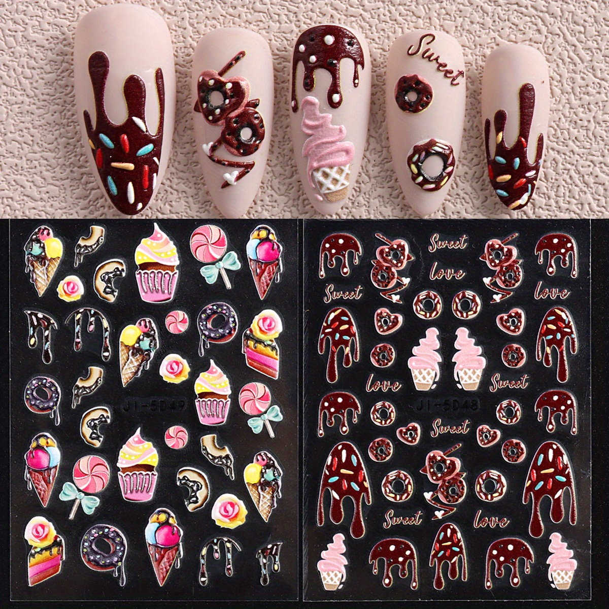 Black Friday Kawaii Accessory Lollipop Design Nail Art Decoration