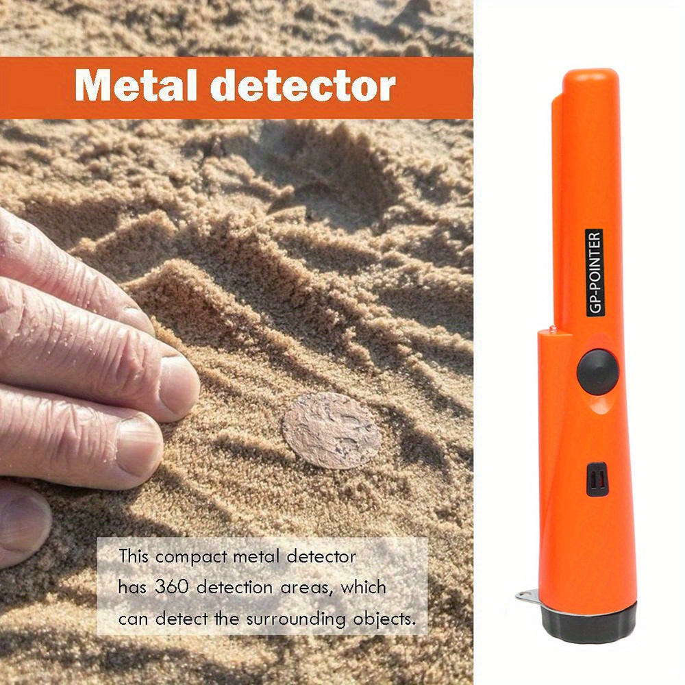  Metal Detector Handheld GP-Pointer with Belt and Holster  Portable Include Battery 360° Scanning Unearthing Treasure Finder with High  Sensitivity for Locating Gold Coin Silver Jewelry Fully Waterproof : Patio,  Lawn