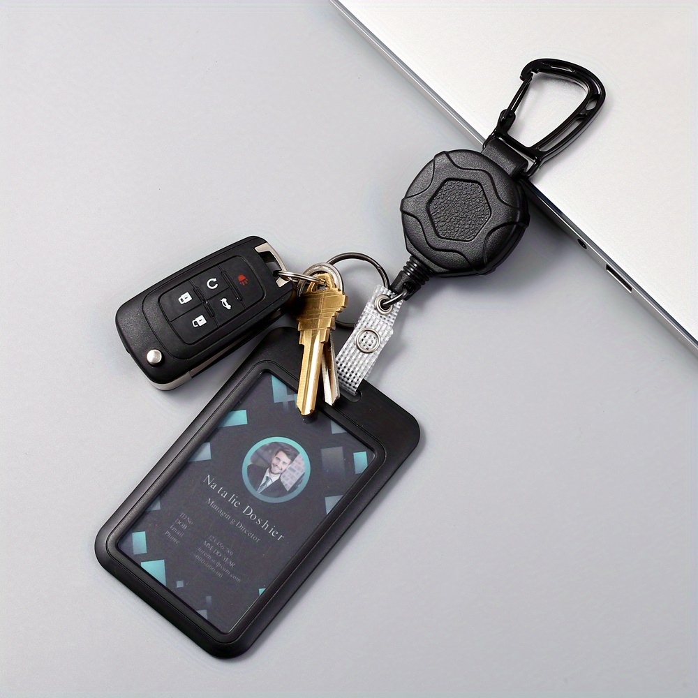 Retractable Keychain Pull Badge Reel Id Lanyard Name Tag - Temu United Arab  Emirates