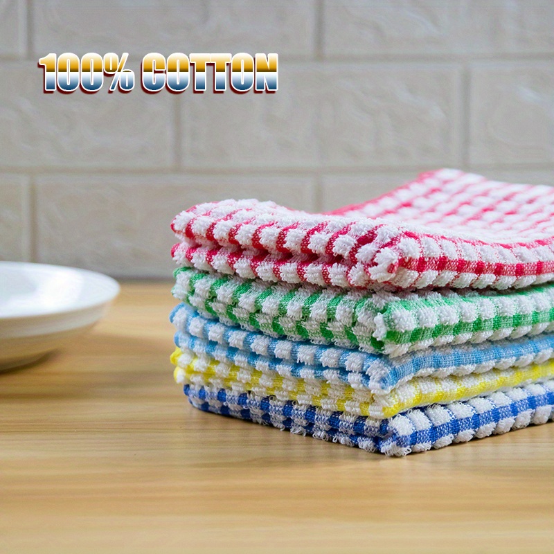12 Pack Kitchen Cloth Dish Towels, Premium Dishcloths, Super