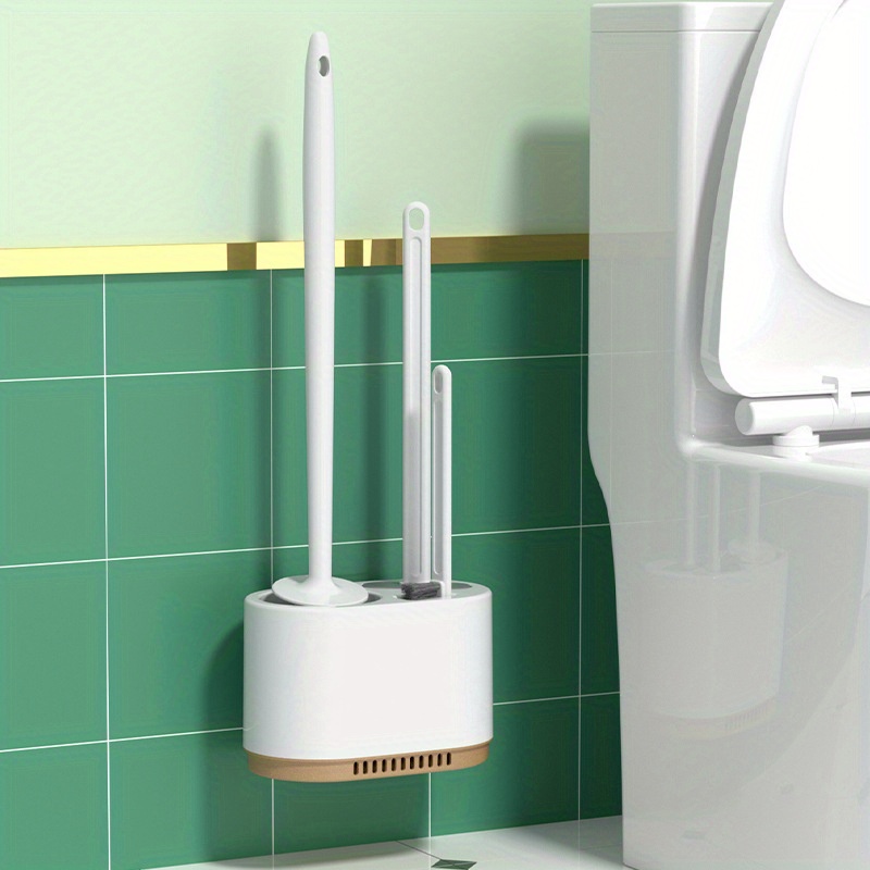 Wall-mounted Silicone Toilet Brush - No Dead Corners, Effortless Toilet  Cleaning! - Temu