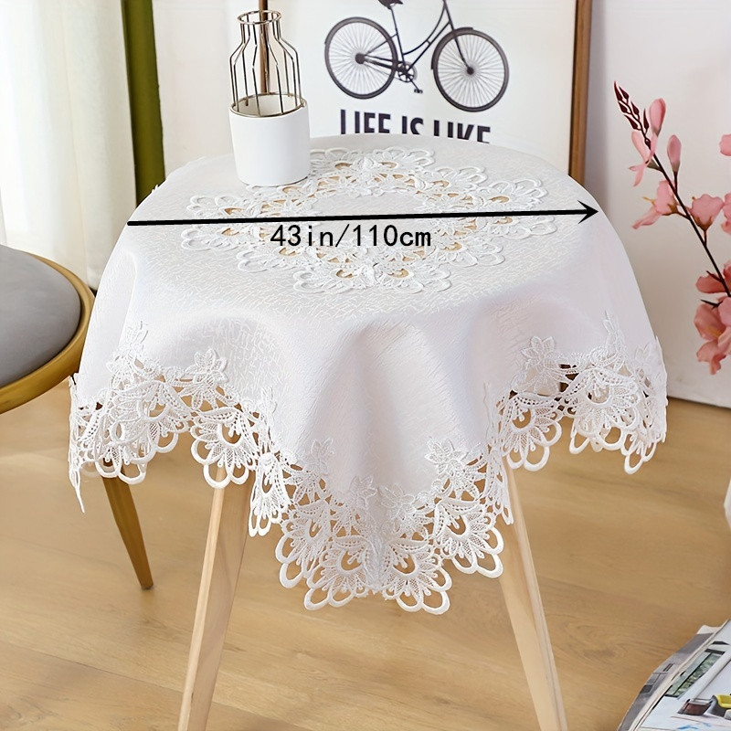 Juvale Mantel de encaje blanco para mesas rectangulares, manteles de boda  de estilo vintage para recepción, baby shower, fiesta de cumpleaños,  comedor