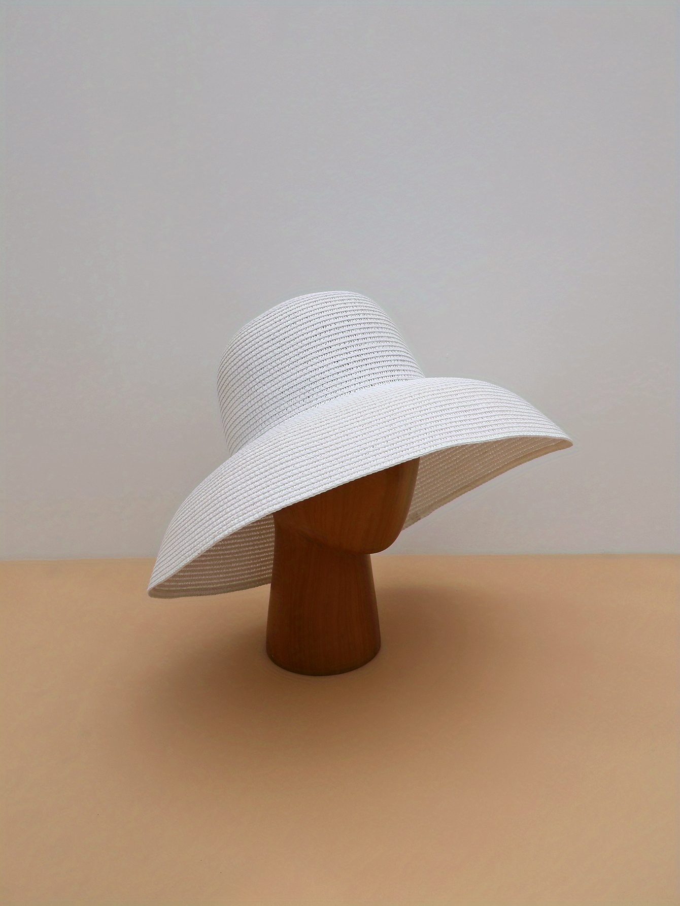 White Wide Brim Sun Hat Vintage French Style Straw Hat Uv - Temu