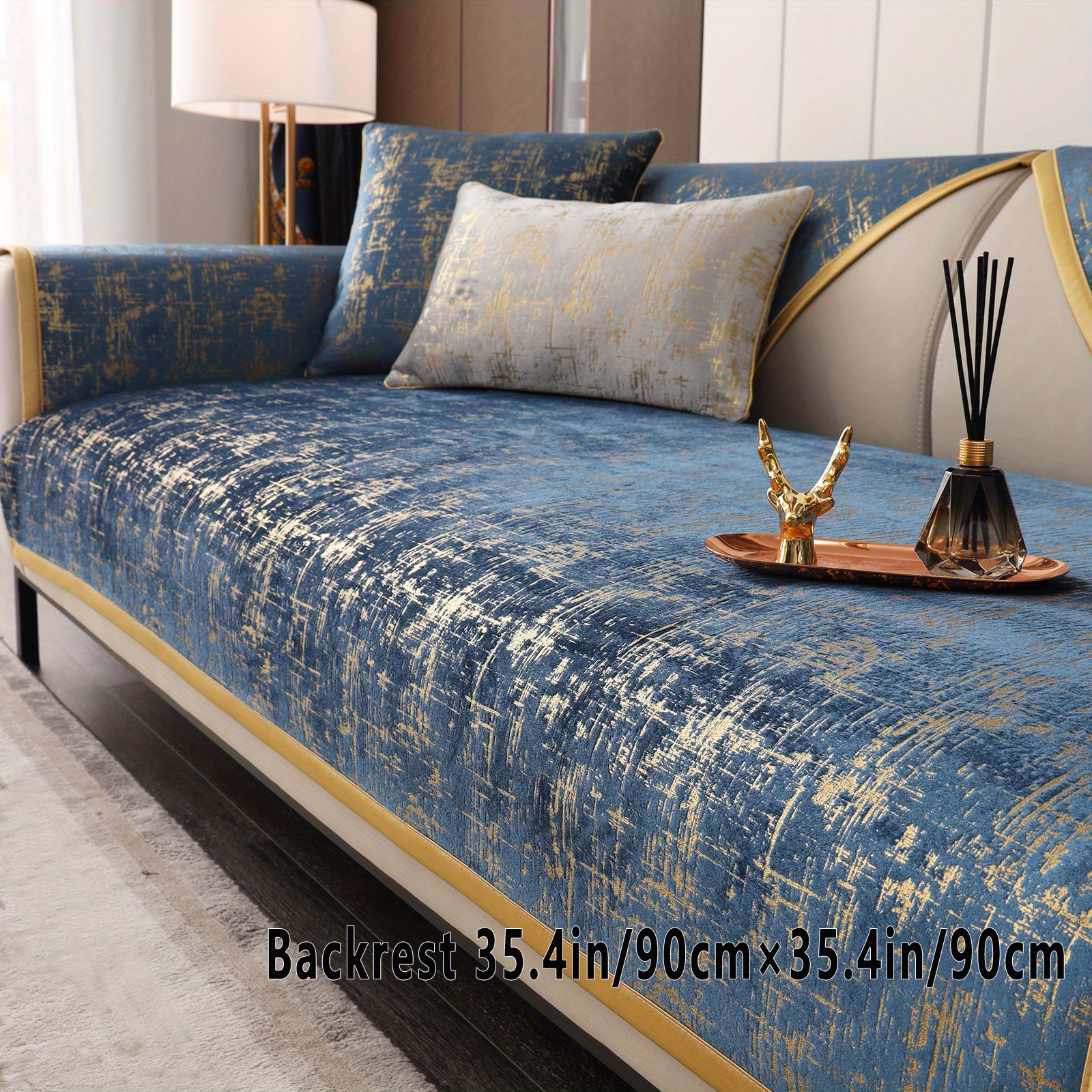 Modern Chenille Sofa Slipcover Non slip Furniture Protector - Temu