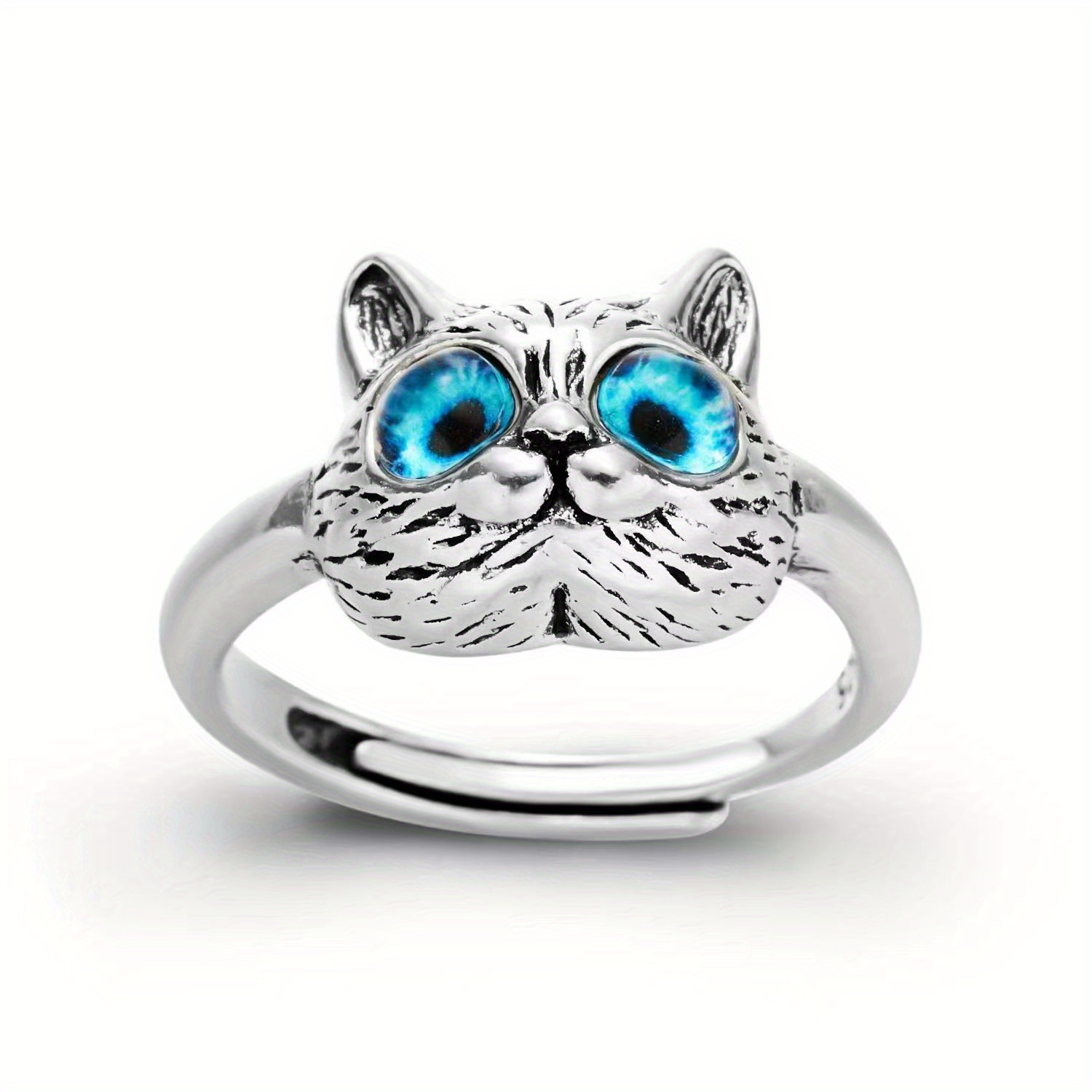 Gothic Jewelry Adjustable Vintage Cat Ring Fashion Animal - Temu