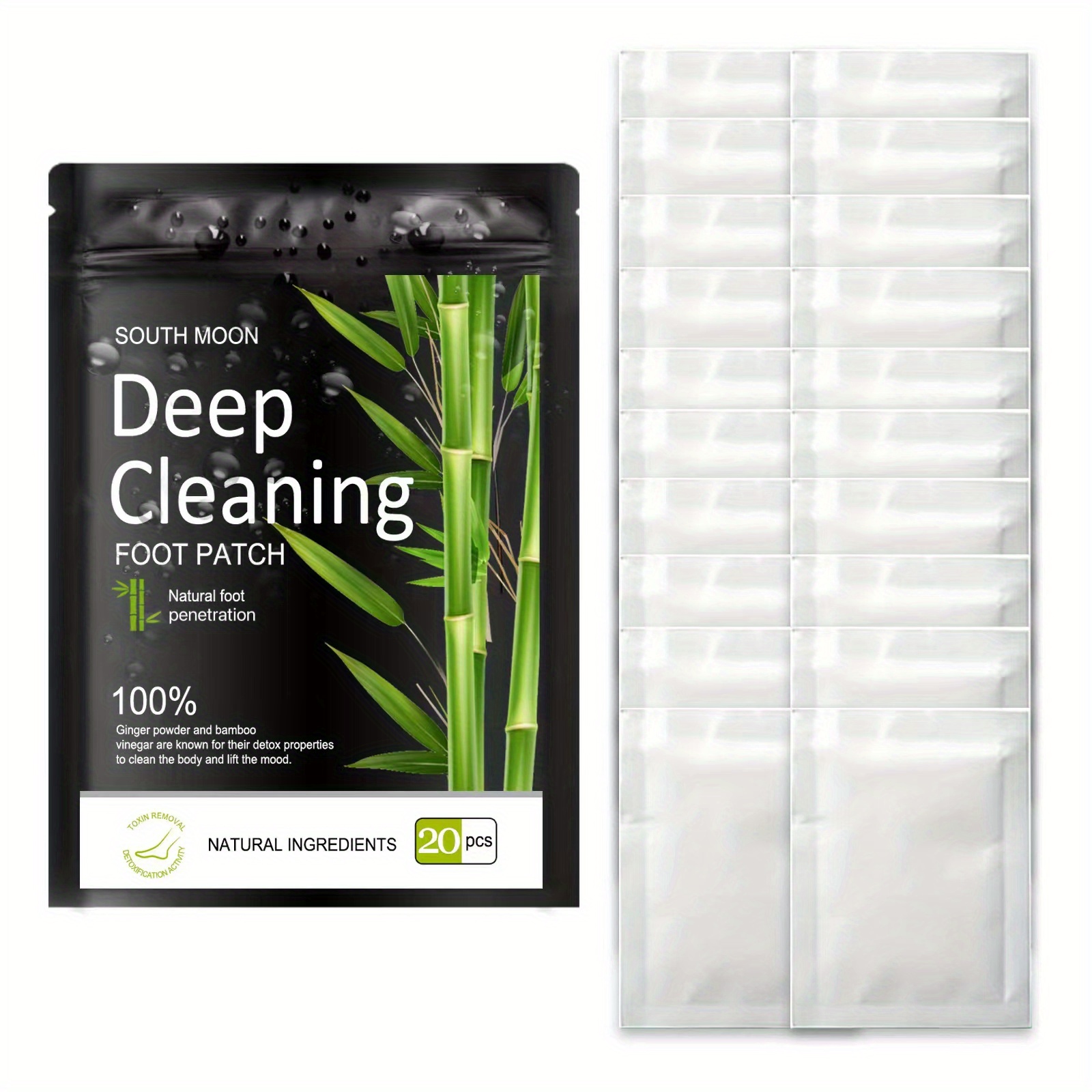 Bamboo Foot Care Patch Natural Cleansing Foot Pads