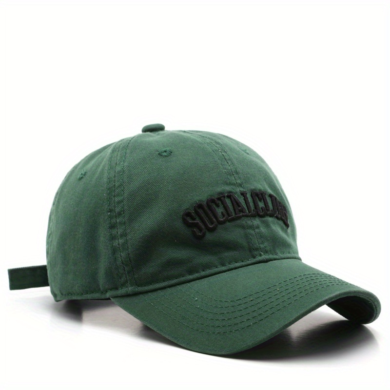 SOCIAL CLUB Embroidery Baseball Cap Solid Cotton Couple Dad Hat Lightweight