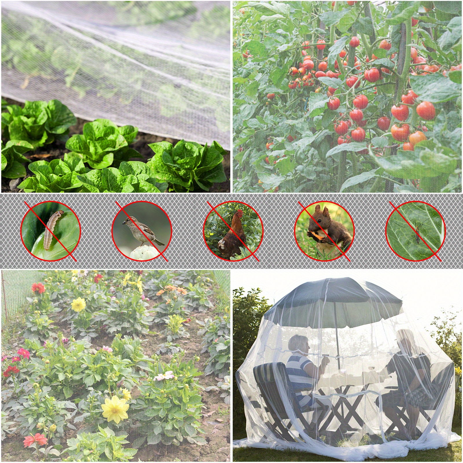 2pcs, 10x33FT/118.11x393.7inch Fine Bug Netting For Garden Protection Row  Cover Raised Bed Screen Mesh Greenhouse Mosquito Net, Protecting Tree Plants