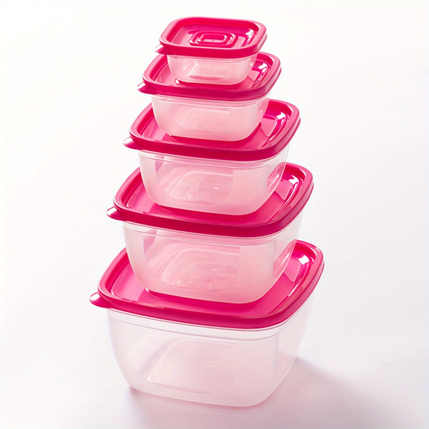 8Pcs Collapsible Food Storage Containers with Lids Flat Stacks