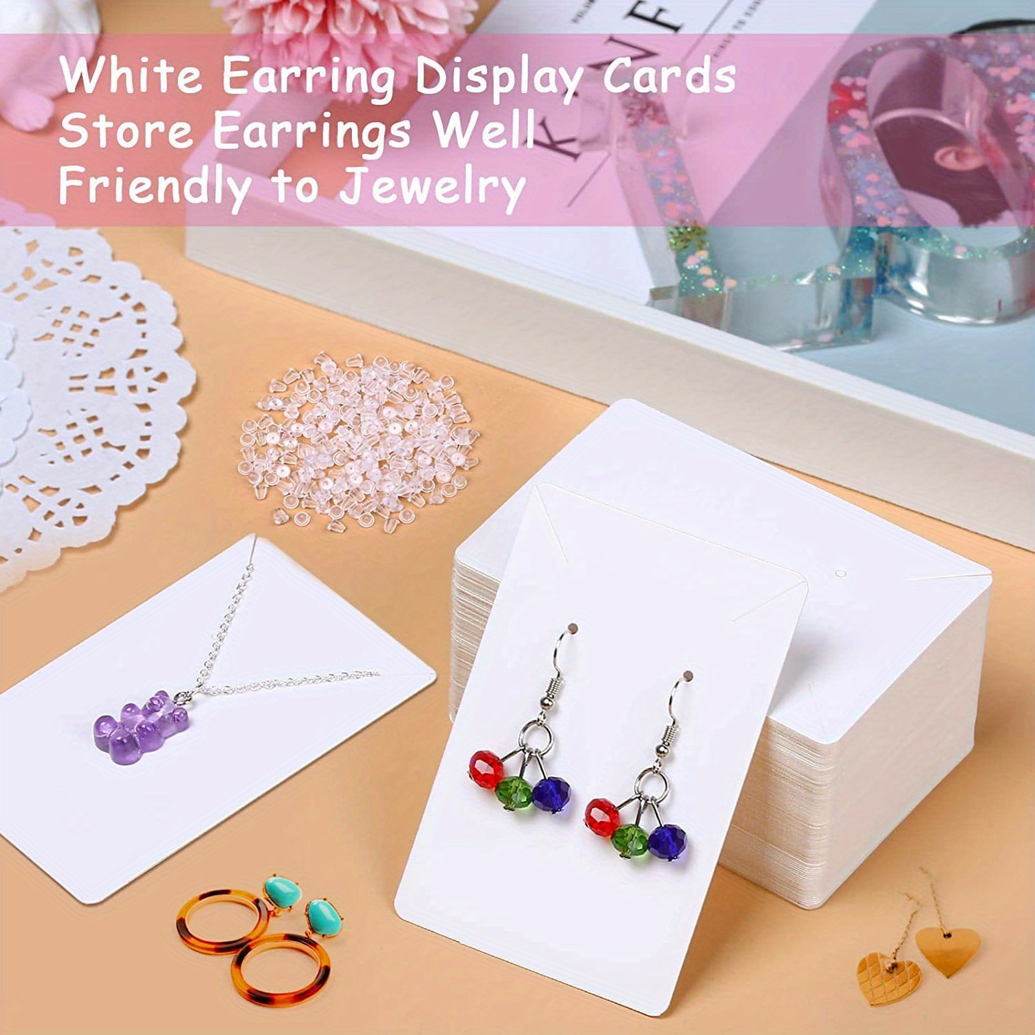 Jewelry Display Cards Bracelet Earring Necklace Display - Temu