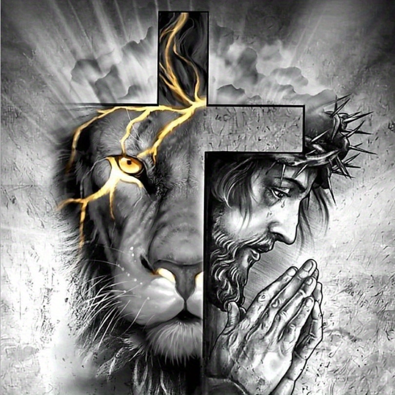 Jesus Lion Diamond Paintings, Icons Cross Stitch