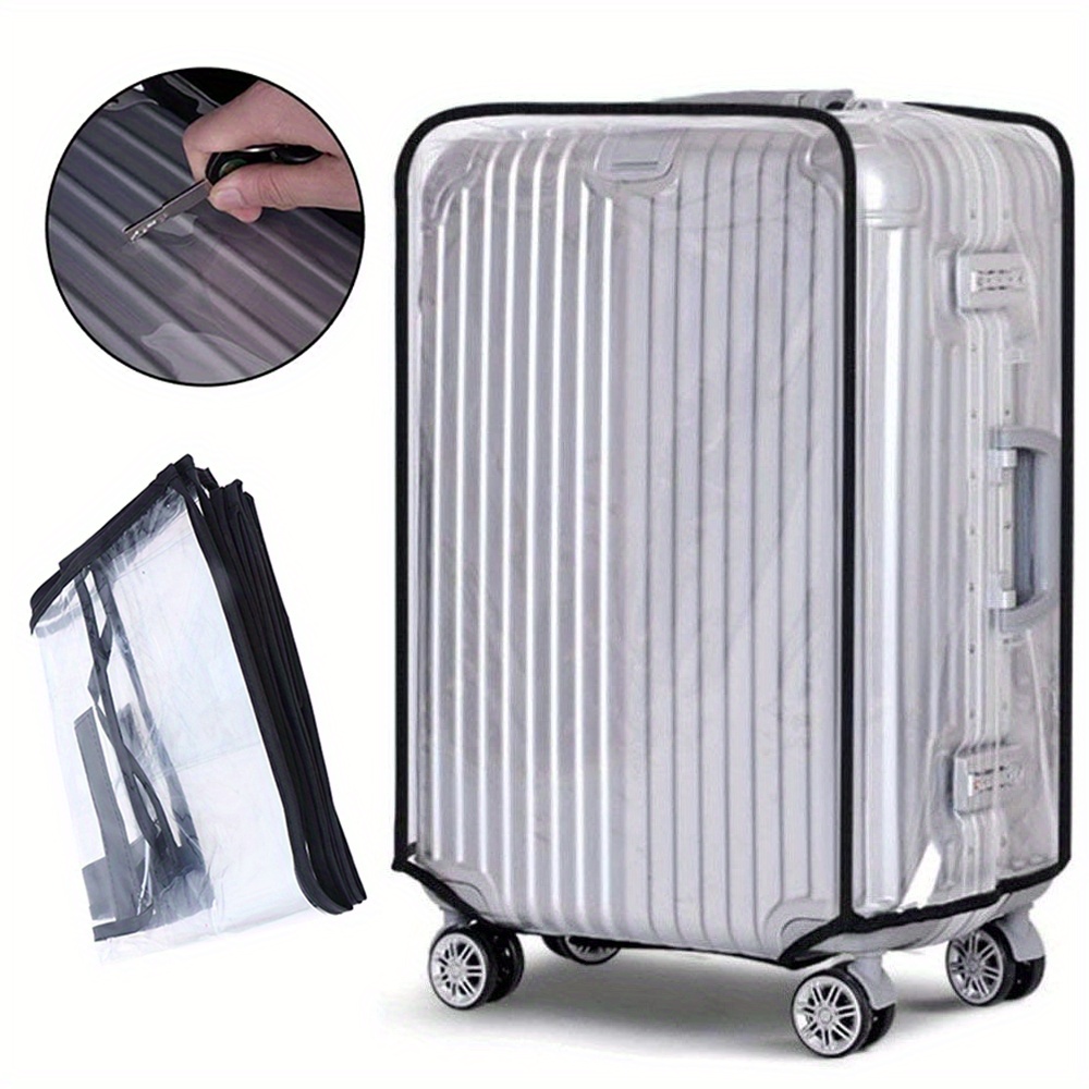 Clear Pvc Suitcase Cover, Luggage Cover For Wheeled Suitcase, Dustproof  Travel Accessories - Temu