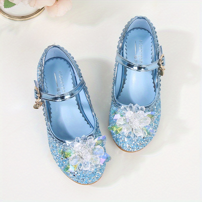 Blue flower clearance girl shoes