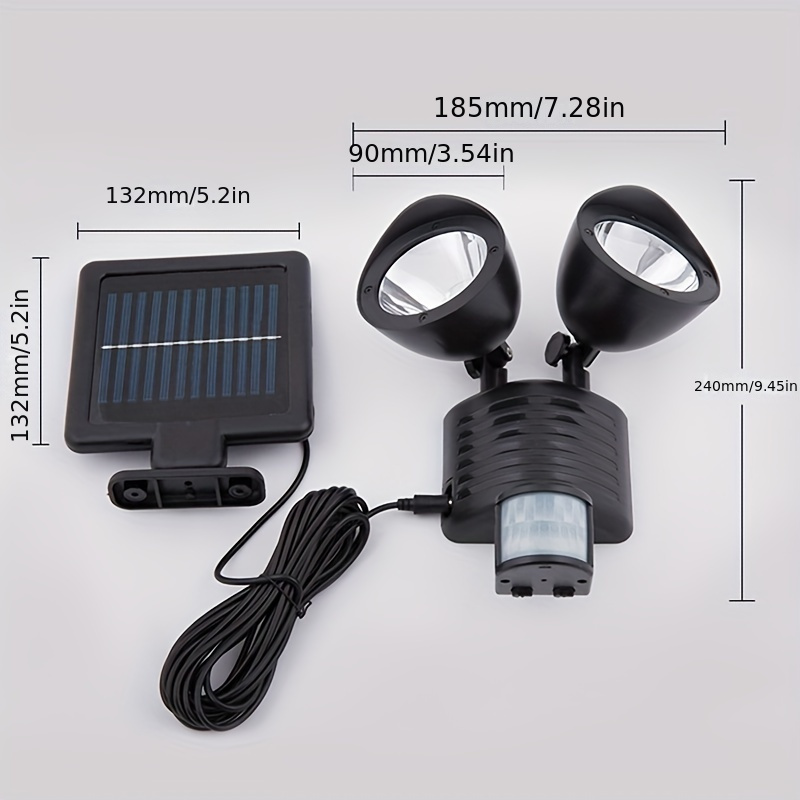 Solar dual spot light 2024 with motion sensor