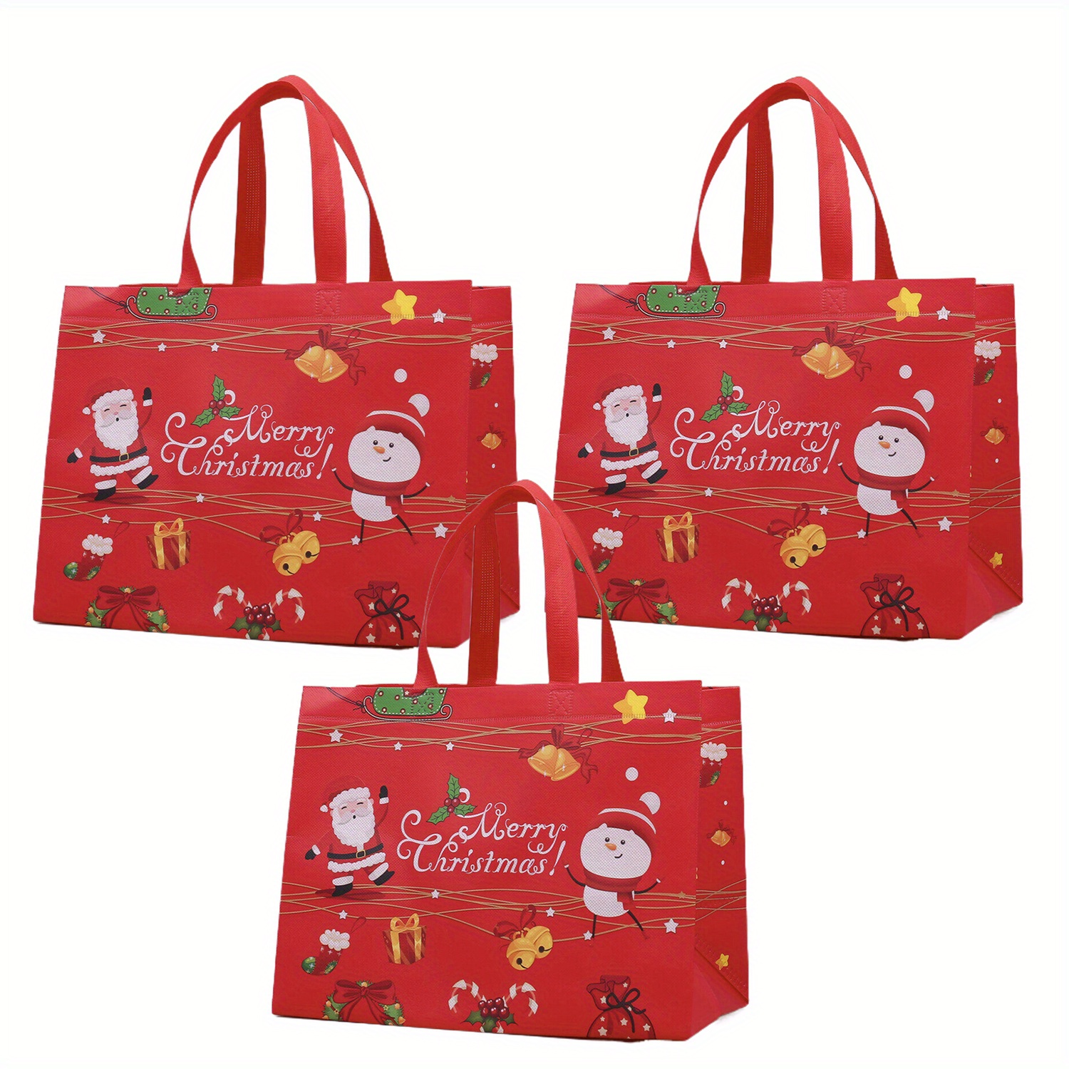3 Bolsas Regalo Navidad Modelo Reyes Magos - Medidas 30 x 10 x 42 cm -  Bolsas de Navidad con motivos navideños para regalos, Bolsas con Asas,  Regalos