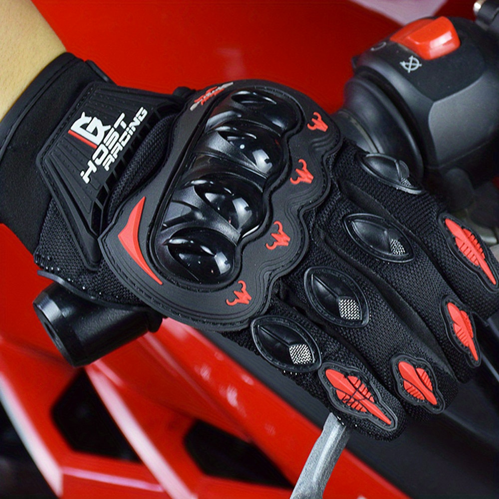 Mens Motorcycle Riding Glove Full Finger Touchscreen Motorbike Gloves