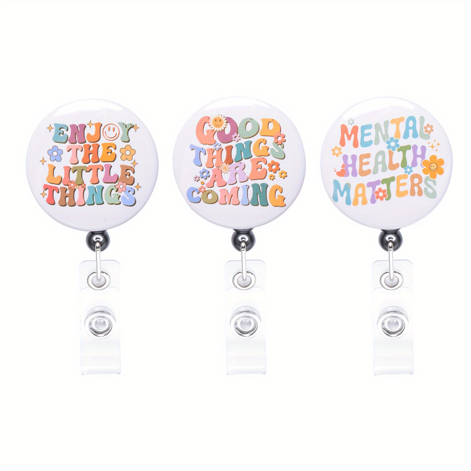 Mental Health Badge Reels--Interchangeable Badge Reels--Badge Reels--  Mental HealthBadge Reels--Nurse Badge Reels--Retractable Badge Reels