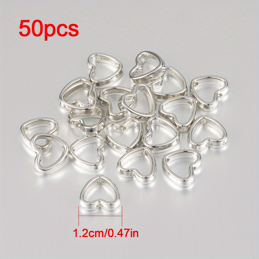 Stainless Steel Jewelry Accessories Heart Straight Hole Beads