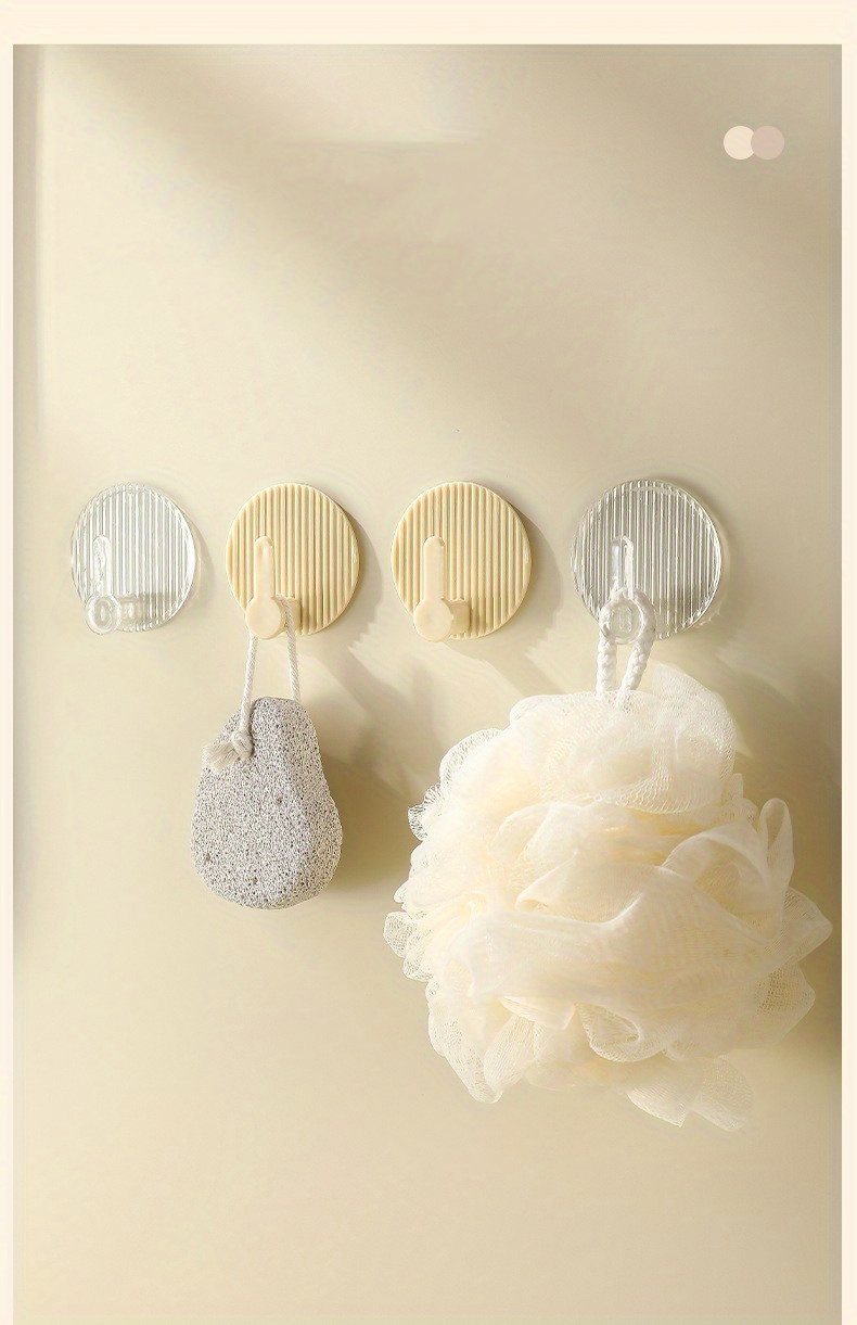 Cream Color Adhesive Hooks Decorative Wall Hooks Waterproof - Temu