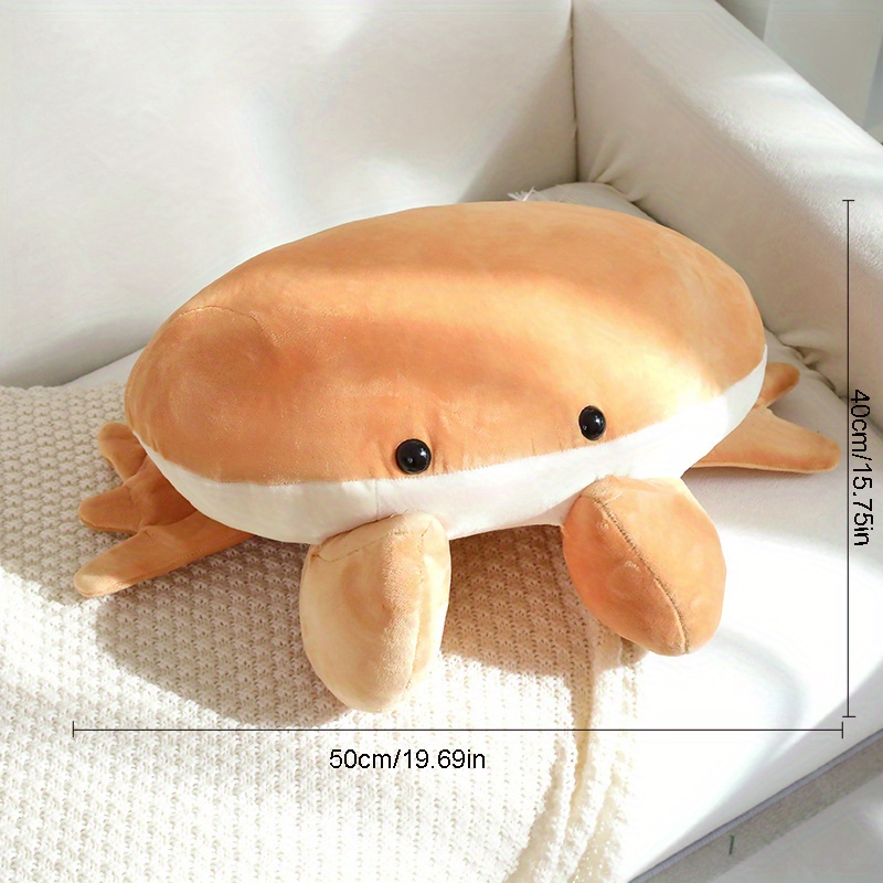 Brown Crab Plush Toy Cute Sea Animal Box Crab Soft Pillow - Temu