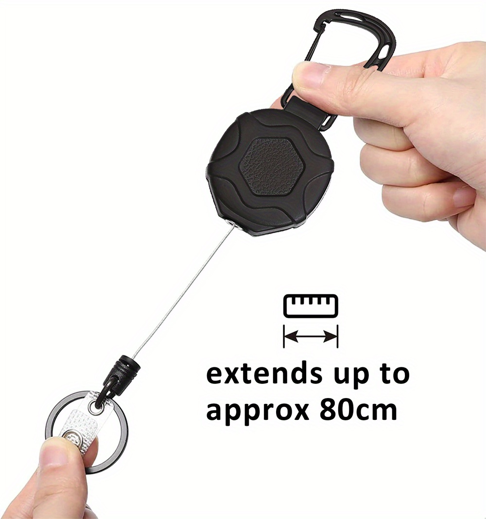 3 pcs/lot Retractable Keychain Heavy Duty Badge Holder Reel with